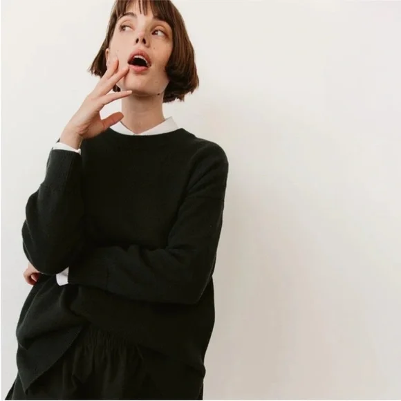 StorQ Maternity Cloud Cotton Crewneck Black Sweater Women’s Size XS Small - Picture 1 of 10